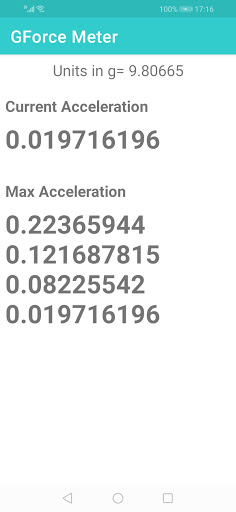 Android application GForce Meter screenshort