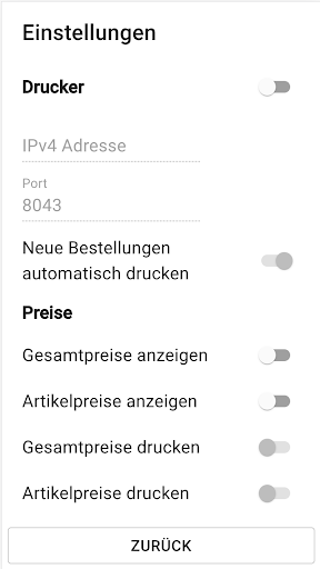 APRO Online Bestellmanager Screen 2