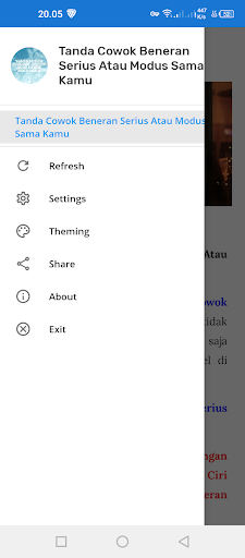 Android application Tanda Cowok Beneran Serius Ata screenshort