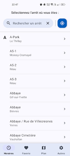 Android application Horaires Transports Paris screenshort