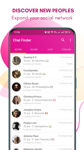 Android application ChatFinder - Secure Messenger screenshort