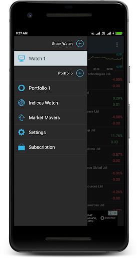 Android application Stock Market Live (ASX) screenshort
