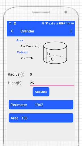 Geometry Formula & Calculator Screen 3
