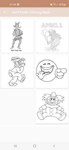 April Fools Coloring Book Screen 3