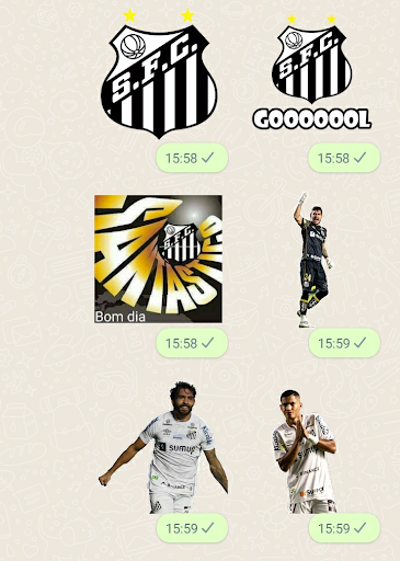 Figurinhas do Santos Screen 3