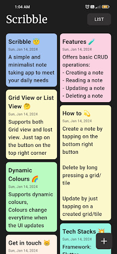 Android application Scribble screenshort