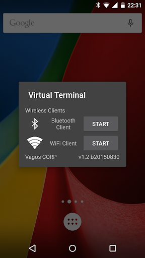 Android application Virtual Terminal screenshort