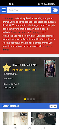 Android application C-Dramayes screenshort