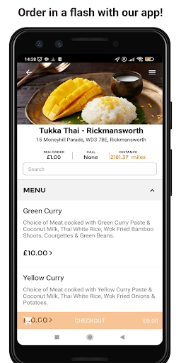 Android application Tukka Thai - Rickmansworth screenshort