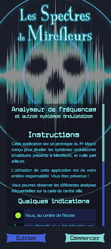 Android application Les Spectres de Mirefleurs screenshort