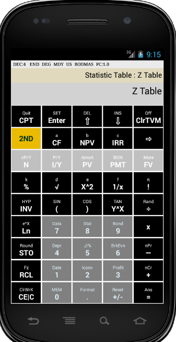 Android application Financial Calculator BA Chien. screenshot
