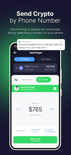 ZamWallet Crypto, DeFi, Invest Screen 3