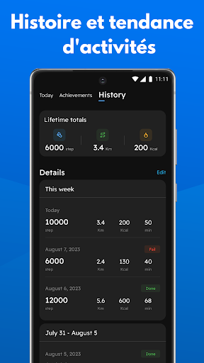 Podometre : Compteur de pas Screen 3