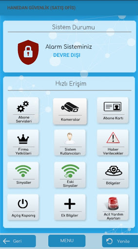 AKM Merkezi Sinyal Takibi Screen 3