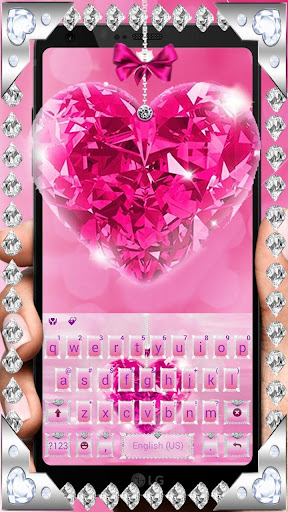 Android application Diamond Pink Love Theme screenshort