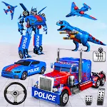 Cover Image of Tải xuống Trò chơi Robot xe tải cảnh sát - Dino 1.5.6 APK