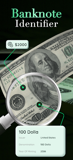 Android application BanknoteSnap: Banknote Value screenshort