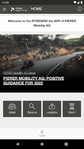 Android application PITBOARD by PIERER Mobility AG screenshort