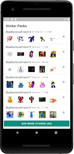 Blue Rainbow Friends WASticker