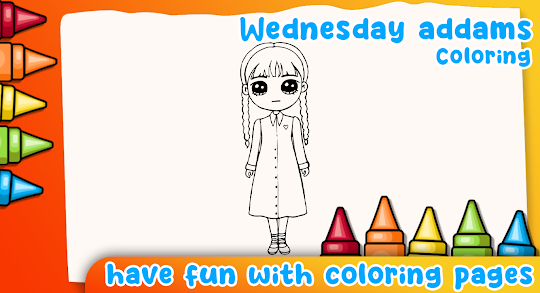 Wednesday Addams: Coloring