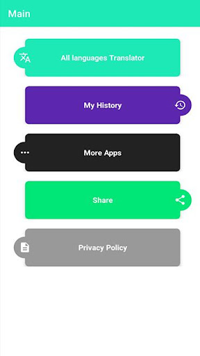 Android application Speak Translate All Languages screenshort