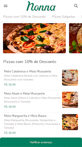 Android application Nonna Pizza Delivery screenshort
