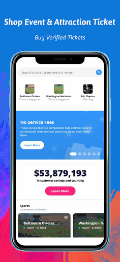 Android application Events Tickets: Sports Tickets screenshort