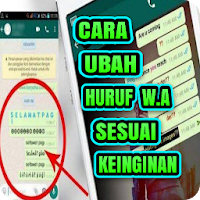 Cara Ubah Huruf WA Berwarna