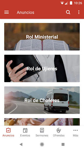 Android application Iglesia Apostoles y Profetas screenshort