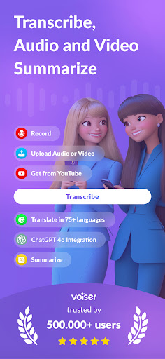Screenshot of AI Transcriber: Speech to Text