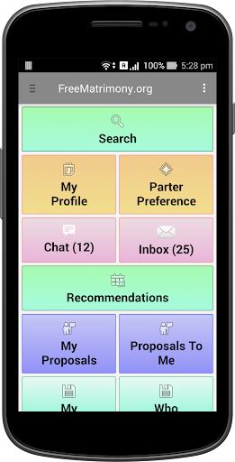 Android application FreeMatrimony.org screenshort