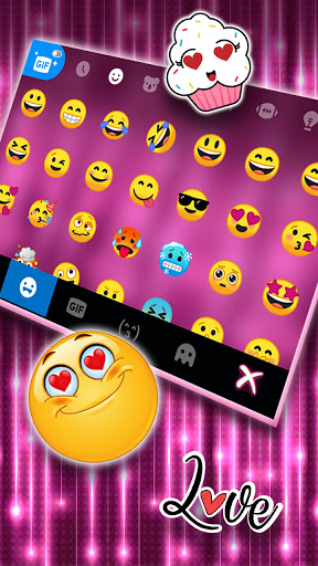 Pink Neon Drops Keyboard Backg Screen 3