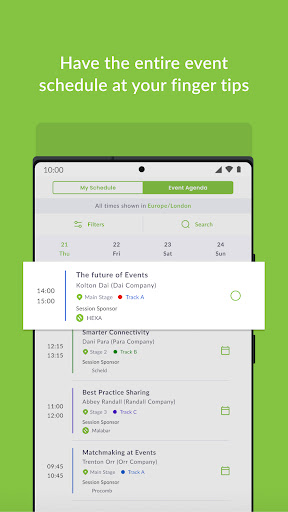 Android application 100WF Conferences screenshort