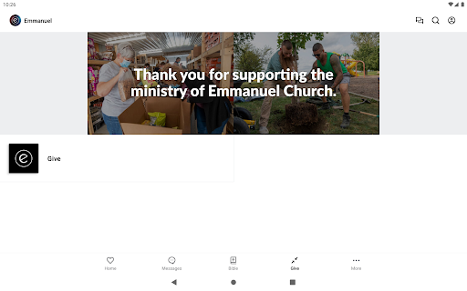 Screenshot of Emmanuel Church