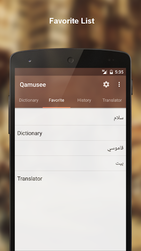 Arabic - English dictionary Screen 2