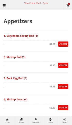 New China Chef Apex Ordering Screen 2