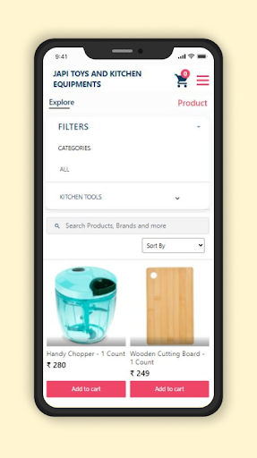 Android application Japi Enterprises screenshort