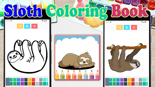 Sloth Coloring Book 1.1.5 APK + Mod (Unlimited money) untuk android