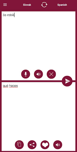 Android application Slovak - Spanish Translator screenshort