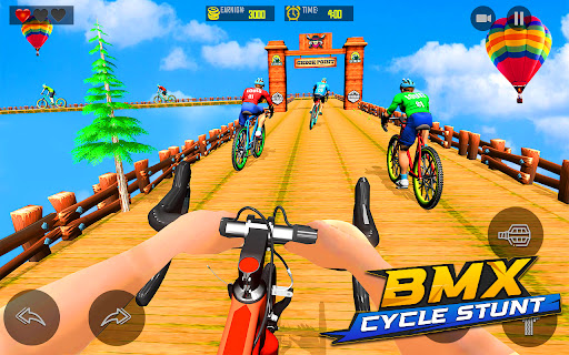 Android application BMX Bicycle Stunt : Race Games screenshort