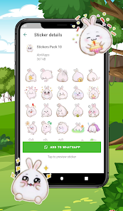 Captura de Pantalla 4 WAStickerApps Conejo Stickers android
