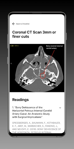 Sinus Surgery CT Checklist Screen 3