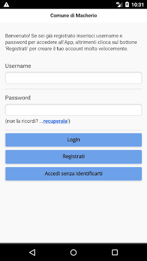 Android application Comune di Macherio screenshort