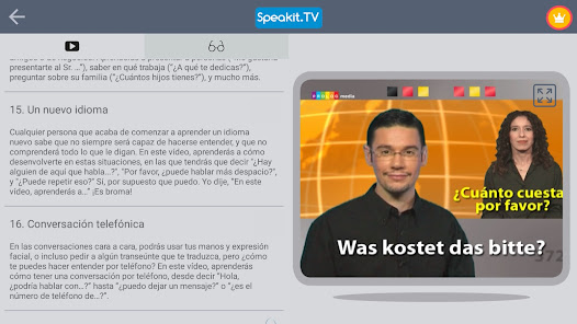 Captura de Pantalla 6 Alemán | Speakit.tv android
