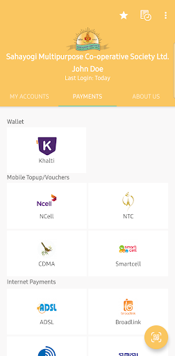 Sahayogi Smart Banking Screen 3