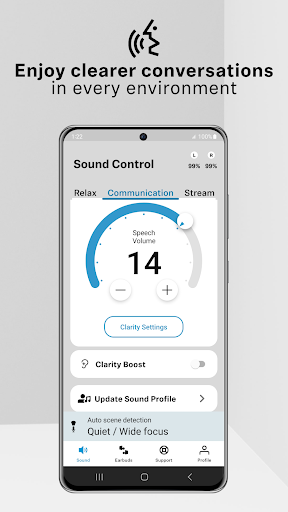 Android application Sennheiser Conversation Clear screenshort