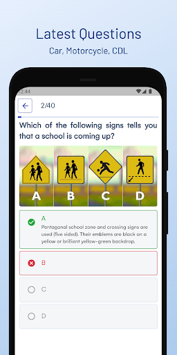 Android application Arizona DMV Permit Test Guide screenshort