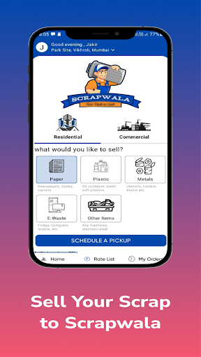Android application Scrapwala screenshort