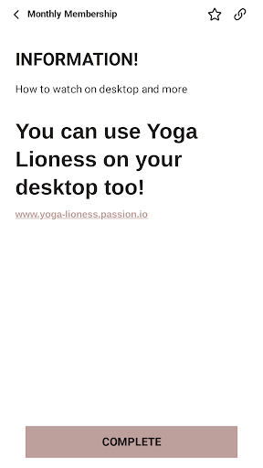 Yoga Lioness Screen 2