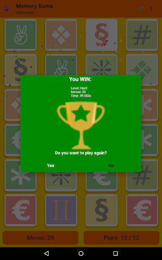 Memory Game - Pro Screenshot